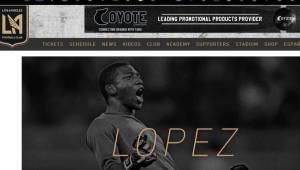Así fue la presentación del portero hondureño Luis López en el equipo de Los Ángeles con quien jugará a préstamo por una temporada. Foto