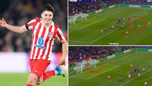 Barcelona se quedó con 10 y Julián Álvarez castigó con un golazo de tiro libre en el Camp Nou