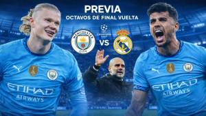 La alineación del Manchester City para enfrentar al Real Madrid en la vuelta de los octavos de final de la UEFA Champions League sugiere un equipo pensado para asumir riesgos ofensivos y dominar la posesión con el objetivo de remontar el 3-0 adverso de la ida.