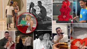 Así disfrutaron del día de los enamorados las grandes figuras del fútbol: los regalos de Vinicius para su novia Virginia y Raphinha se lució.