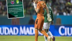 El arquero Sebastián Jurado se retiró llorando tras la derrota del Veracruz que confirmó su descenso. Tras el juego, León le dedicó unas palabras a los Tiburones.