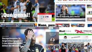 El penal fallado por Messi se lleva todas las portadas en el mundo tras amargo empate de Argentina contra Islandia. En Barcelona los periódicos prefieren no mencionar a Leo.