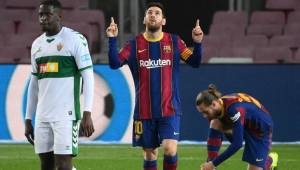 Barcelona está venciendo al Elche en el Camp Nou de la mano del argentino, Lionel Messi.