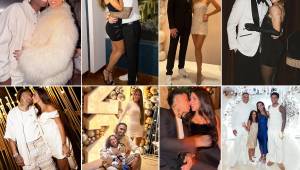 La mayoría de los futbolistas le dieron la bienvenida al nuevo año rodeado de sus parejas mientras que Dembélé colgó una imagen con sus logros.