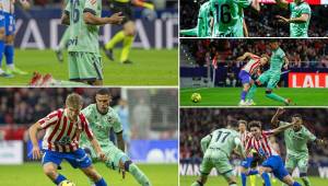 Levante sufrió su séptima derrota frente al Atlético en el fútbol español y así le fue al hondureño Kervin Arriaga.