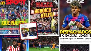 Así reacciona la prensa mundial luego de la dolorosa caída del Barcelona frente al Atlético en la Champions League.