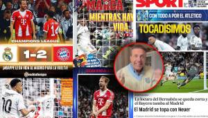 Así reacciona la prensa luego de la derrota del conjunto merengue ante Bayern Múnich en la ida de los cuartos de final de la Champions (1-2).