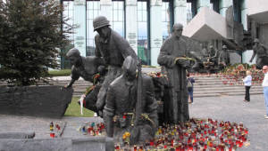 Monumento a los Héroes de Varsovia capital de Polonia.