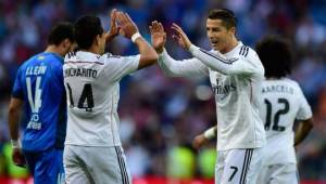 Real Madrid se despidió de su hinchada con un 7-3 sobre Getafe por la Liga BBVA con tres goles de Cristiano Ronaldo . Foto EFE