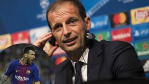 Juventus' coach Massimiliano Allegri speaks during a press conference at the Camp Nou stadium in Barcelona on September 11, 2017 on the eve of the UEFA Champions League football match FC Barcelona vs Juventus. / AFP PHOTO / JAIME REINA