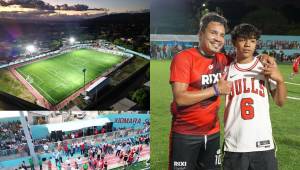 En fotografías: Así fue la inauguración de la cancha sintética en San Ignacio, Francisco Morazán de Honduras.