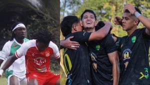 Hondupino y Brasilia fueron los ganadores en la ida de los cuartos de final de la Liga de Ascenso frente al Vida y Real Sociedad. Fotos cortesía.