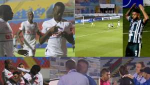 Futbolista le celebra a Olimpia al estilo de Lamine Yamal, debutante goleador de los Albos en la Liga Nacional y el agarre entre 'Tota' Medina con staff de Marathón en La Ceiba.