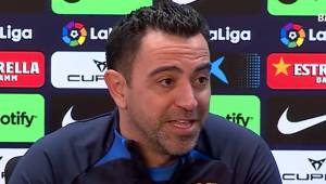 Xavi en la rueda de prensa previo al partido del Barcelona ante el Cádiz en el Camp Nou.