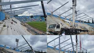 CONDEPOR confirmó la finalización de una de las últimas etapas para la instalación del nuevo techado del sol centro del Estadio Nacional Chelato Uclés.