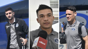Los jugadores Edwin Maldonado, Carlos Meléndez, Kevin Álvarez y Santiago Montoya no viajaron junto con el grupo. FOTOS: Héctor Edú.