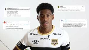 El extremo hondureño debutó oficialmente con el Internacional de Bogotá en la primera división de Colombia. Anotó al minuto 45+2 y disputó 70 minutos en la victoria ante Cúcuta por 2-1. Esto dicen en las redes sociales la prensa hondureña y los aficionados.