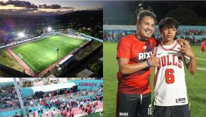 En fotografías: Así fue la inauguración de la cancha sintética en San Ignacio, Francisco Morazán de Honduras.