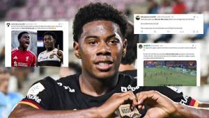 El viernes por la noche le dio el triunfo al Internacional de Bogotá con su doblete (2-1) sobre el DIM en Colombia. El extremo de 18 años está viviendo su primera experiencia como legionario, lleva 4 goles en 4 juegos. Esto dicen en las redes sociales.