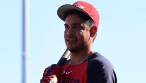 El pelotero hondureño Mauricio Dubón ha estado entrenando para ponerse a tono y demostrar desde el Open Day que está para ser el titular en los Bravos de Atlanta. Foto cortesía: Braves