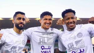 Romell Quioto llegó a Al-Faisaly y de inmediato se ha encontrado con los goles. Foto cortesía Al-Faisaly.