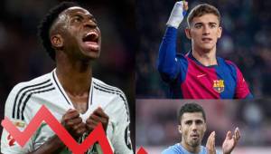 Tres futbolistas del Real Madrid y solo 1 del Barcelona; Rodri encabeza la lista: el top 10 de los futbolistas más devaluados en el mercado del 2025. ¡Vinicius sorprende con su posición!