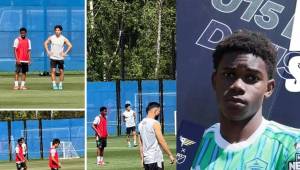 Christopher Batiz presente entrenando con los jugadores del primer equipo del Seattle Sounders de la MLS.