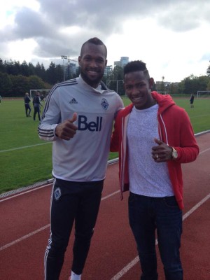 Romell Quioto y su día en las instalaciones del Vancouver Whitecaps