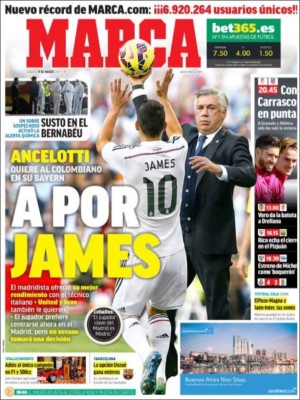 James y Barcelona se destacan en las portadas de los diarios internacionales