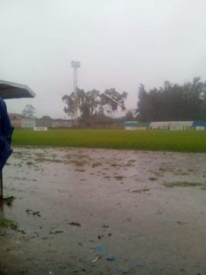 FOTOS: Así ha quedado el estadio de Siguatepeque con las fuertes lluvias