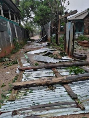 Fotos: Huracán Eta toca tierra y azota con fuerza las costas del Caribe Norte de Nicaragua