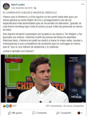 Las publicaciones de las cuentas pagadas por el Barcelona para difamar a Messi, Piqué y otros