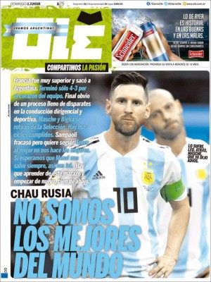 Las portadas de los diarios del mundo tras la eliminación de Messi y Cristiano de Rusia