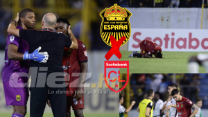 Real España no pudo con el buen accionar de la Liga Deportiva Alajuelense en el Estadio Francisco Morazán.