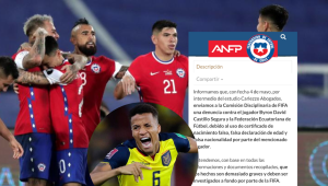 Si la FIFA acoge la denuncia de Chile, Ecuador podría perder los puntos de los partidos en los que jugó Castillo en la clasificatoria sudamericana.