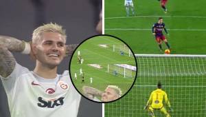 VIDEO: Icardi quiso imitar el penal de Messi y Luis Suárez y terminó haciendo una ‘burrada’ en la Liga de Turquía