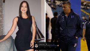 Isabel Zambrano, presentadora hondureña, tuvo que poner en su lugar a un usuario de Twitter que le escribió una grosería sobre su relación con Diego Vázquez.