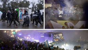 El dolor de perder el Mundial se vio reflejado en los futbolistas argentinos, pero contaron con el respaldo de su afición al retorno a Buenos Aires. FOTOS: EFE