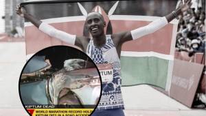 Kelvin Kiptum (24años) fallece con su entrenador en un accidente de autos, informan medios kenianos.