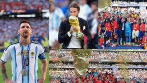 Lionel Messi se quedó con las manos vacías tras no ganar la Copa del Mundo y esta fue su reacción al Balón de Oro que ganó Rodri. Sergio Ramos portó la Copa y el festejo de España.
