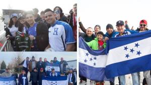 Hondureños residentes en Canadá arribaron al coloso de Toronto, el BMO Field, para el duelo que define el pase al Final Four de la Nations League de Concacaf. FOTOS: Stephan Ordoñez (Tdotcam)