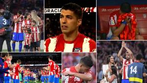 La afición rojiblanca se despidió de dos grandes futbolistas. Suárez no pudo contener las lágrimas.