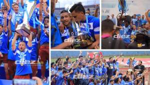 Así fue la celebración de Motagua en el estadio Olímpico de San Pedro Sula tras conseguir el título número 18 en su historia. FOTOS: Melvin Cubas, Yoseph Amaya