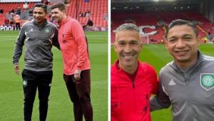 Emilio Izaguirre goza en Anfield con las leyendas del Liverpool en su regreso con el Celtic de Glasgow