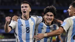 El jugador de la Lazio, Luka Romero, anotó el segundo gol de Argentina ante Guatemala en el 3-0 por el Mundial Sub-20.