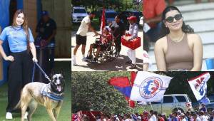 Estas son las mejores imágenes que se han dado en la previa del partido entre Génesis y Olimpia en La Paz. Se reveló el nombre del canino, mascota de los locales.