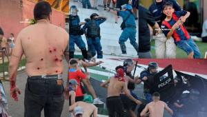 Suspenden por incidentes en gradas el superclásico entre Olimpia y Cerro Porteño. FOTOS: Nación Media.