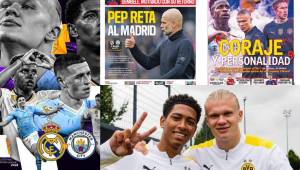 El espectacular duelo entre Real Madrid y Manchester City por la ida de los cuartos de final de la Champions League se roba las portadas de los principales medios deportivos en este martes.