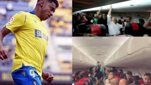 La ovaciones no paran para Antony Lozano: épica narración del gol de su compañero y porras en el avión de regreso a Cádiz