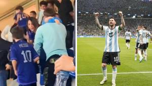 La celebración de la familia de Messi tras el triunfo de Argentina sobre México en el Mundial de Qatar 2022